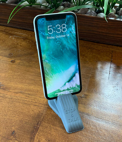 Stop & Talk | Rubber Door Stop & Phone Holder For Table
